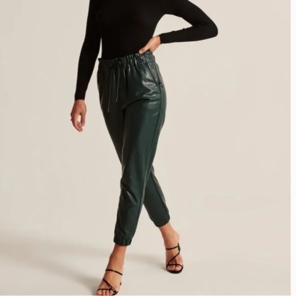 Abercrombie Vegan Leather Joggers